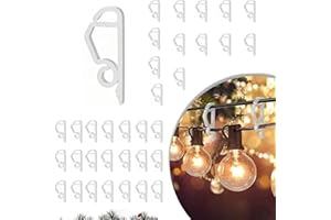 FABULOUZ 100PCS Gutter Hanging Hooks Fascia Clips for Outdoor Christmas Decoration Xmas String Icicle Fence Lights Fairy Weatherproof Gutter Guard Heavy Duty Clips White