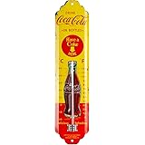 Nostalgic-Art Analoges Retro Thermometer Coca-Cola – Bottles Yellow – Geschenk-Idee für Coke-Fans, aus Metall, Deko Vintage D