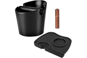 youjia Caja para Posos de Café Coffee Knock Box Cubo para Posos de Cafe con Barra de Golpe Extraíble y Base Antideslizante Agitador de Café Expreso