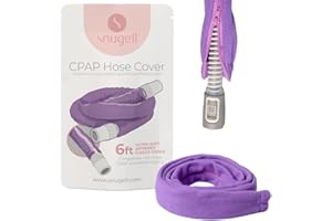 Snugell CPAP Hose Cover – 6ft Tubing Wrap in Purple – Compatible with ResMed, Fisher & Paykel, and Other Brands – Ultra-Soft Full Zippered Fleece CPAP Tube Cover for Insulation and Protection