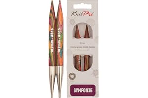 KNITPRO Knit Pro KP20411 Symfonie - Agujas de Tejer (Madera, 2 Unidades, 10 mm, Puntas de Repuesto)