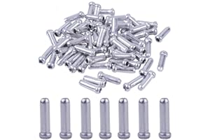ZELHYEUU 100 Pcs Terminali per Cavi Freno Copri Estremità, Freno Cavo Punte Cappuccio Metallico, 12 mm