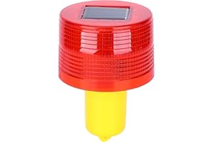 Nimomo Solar Stroboskop Warnleuchte, LED Blinklicht, Wasserdicht, Rot, 3 LEDs, 50 Blitze/min, 500-1000m Sichtweite, Solarbetrieben