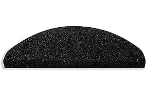 casa pura® Maty na schody z włókna tekstylnego, zestaw 15 sztuk, dla atrakcyjnych i bezpiecznych schodów, wytrzymałe, uniwersalne maty na schody (antracytowe)