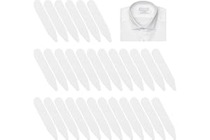 STYQUENZER 30er Set Kragenstäbchen für Herrenhemden, 5.5×1cm Hemdhalter Herren Kragenverstärker aus Stäbchen Hemdkragen Einsatz Herren-Kragenstäbchen Plastik für Herren Vater Ehemann Hemd