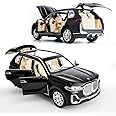 VARIYA ENTERPRISE 1/24 Compatible for BMW X7 SUV Model Car Toy Diecast Toy Cars, Zinc Alloy Pull Back Toy car with Sound and Light for Kids Boy Girl Gift-Black