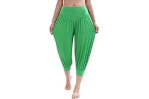Hoerev Super Mou Modal Spandex Harem Yoga Pilates Femmes Capri Pantalon
