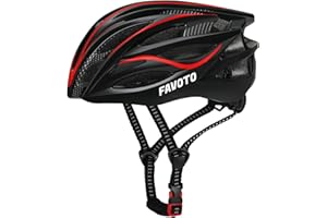 Favoto Casco de Bicicleta Ajustable, Casco de Ciclismo con Forro para Hombre Mujer Adultos, Casco de MTB Carretera Montaña Certificado CE TUV
