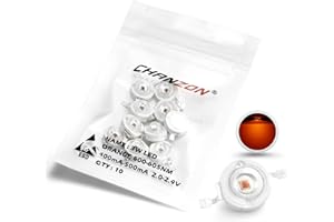 CHANZON 10 pcs Puce LED haute puissance à bord 3W Orange (400mA-500mA/DC 2V-2.4V/3 Watt) Composants émetteurs de lumière SMD COB à intensité super lumineuse Diode Ampoule Lampe Perles Éclairage DIY