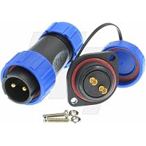 Connecteur Étanche HE21 7 Broches - Pour Aviation, Éclairage LED, Alimentation - IP68 - Montage Panneau