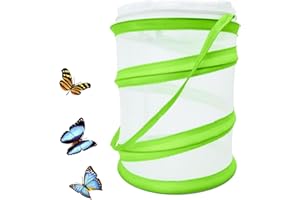 GUDALEA Cage pop-up design pour papillons et insectes, maison à papillons pliable avec filet à insectes, 16 x 20 cm
