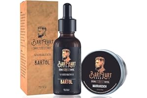 BARTZART SHABO BartZart beard care set made of high-quality beard oil and natural beard wax, premium beard set for daily beard care I beard care set for men