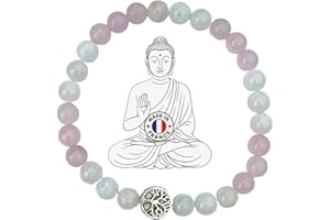 HANDMADE Générique Magneti-sens - Bracelet en pierre naturelle - Fertilité & Douceur – Quartz Rose et Pierre de Lune | Conception, PMA & Grossesse | Énergie Féminine et Apaisement Émotionnel, 6 mm, Fait Main