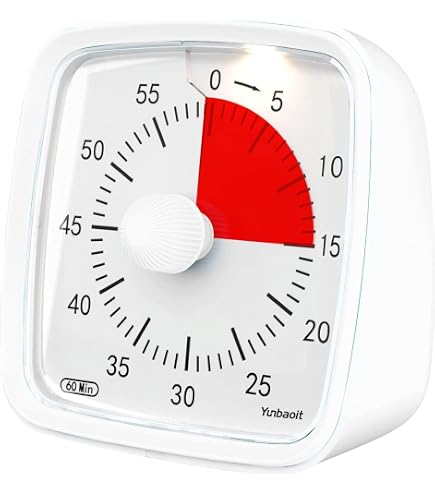 Timer Visivo Time Timer TWIST 90 Minuti – Arancione Dreamsicle, Magnetico, Silenzioso, Per Studio, Cucina E Bisogni Speciali - 4
