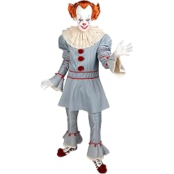 Funidelia Déguisement Officiel de Pennywise IT Chapitre Deux pour Homme avec chemise, pantalon, col et pompons décoratifs, Tenue de IT pour Adulte, Déguisements de Carnaval et Halloween – Taille S Funidelia Déguisement Officiel de Pennywise IT Chapitre Deux pour Homme avec chemise, pantalon, col et pompons décoratifs, Tenue de IT pour Adulte, Déguisements de Carnaval et Halloween – Taille S