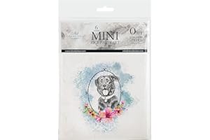 ITD Collection - Mini Reispapier Kreatives Set 14,8 x 14,8 cm (6 Blätter), Decoupage Reispapiere für Basteln, Papier zum Dekoration, Mehrfarbig (RSM007)