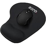 Amazon Brand – Eono Ergonomic Mouse Mat Wrist Rest Support, Gel Mouse pad with Non Slip Rubber Base Memory Foam Mousepad, Mou