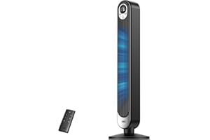 Dreo 106 cm Tower Fan with Remote Control, 90° Oscillating Fan, Floor Fan with 6 Speed Levels, Quiet Column Fan 4 Modes, 12-Hour Timer, Black, Bedroom Office