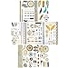 10 Sheets of Silver & Gold Fashion / Style Tattoos