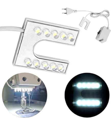 Lampada A LED Per Macchina Da Cucire Con Braccio Flessibile E Magnete - Luce Da 30 LED, 110V-220V, Spina Europea