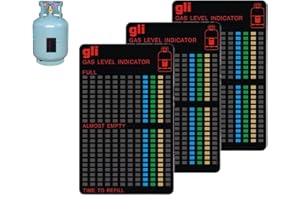 TEASTEAM 3 Piece Magnetic gas bottle level indicator for Propane Butane LPG Cylinders & Fuel Tanks, Reusable Gas Bottle Sensor Tool gas level indicator, Safe & Reliable for Caravan, Motorhome, Camping, Travel