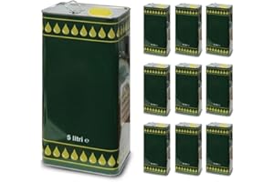 Firmadigaranzia srl 10Pz Lattina per Olio Vuota da 5LT - Lattine in Banda stagna quadre Verdi con Tappo ermetico per Olio d'oliva e derivati - Latta per Olio Made in Italy 5 Litri