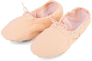 YUNICUS Ballet Shoes Split Sole Practice Shoes Dance Slippers Yoga Flat Gymnastic Shoes for Girls Kids Adults Womens