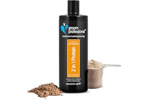 GROOM PROFESSIONAL 2-in-1 Protein Dog Shampoo and Conditioner - Dog Shampoo for Itchy Skin - Strengthening Shampoo for Dogs - Adds Condition & Strength to Coat - Contains Added Protein, 450ml