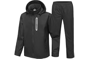 SPEEDRUN Combinaison de Pluie Imperméable et Réfléchissante Veste Imperméable Homme Rain Coat Ensemble Pluie Vêtements Pluie Moto Combinaison Pluie Pantalon de Pluie Sport Outdoor