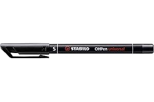 STABILO 64925 Stylo-feutre OHP Pen permanent pointe extra fine 0,4 mm encre indélébile multi supports agrafe