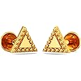 Joyalukkas 22k (916) Purity BIS Certified Trigon Gold Earring For Women