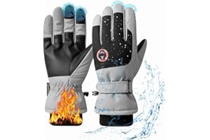 TFCIOD Guanti Invernali Impermeabili da Sci, Guanti Touch Screen da sci da donna Uomo, Guanti da Snowboard Termici, resistenti al freddo, guanti termici e antivento ispessiti, per Trekking Sci