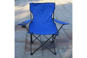 LANTUS Chaise de Camping Pliante en Plein air avec Porte-gobelet - Siège Portable Léger pour Pêche et Pique-Nique Bleu-1pc