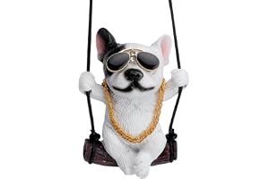 Biltillbehör bulldog instrumentbräda ornament, rolig bilspegel hänge, hund rumsdekoration