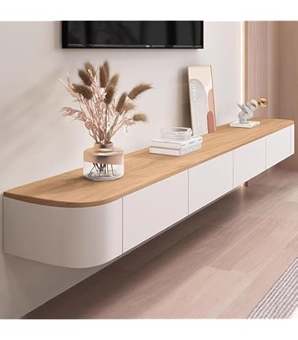 Moderne drijvende tv-unit met LED-verlichting, wandgemonteerde Moderne drijvende tv-unit met LED-verlichting, wandgemonteerde