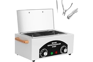 Ozonlife 300W Stérilisateur à Chaleur Sèche à Haute Température, 250℃ Désinfection par Stérilisateur à Air Chaud, Mini Stérilisateur pour Manucure, Cosmétique, Onglerie, Salon de Beauté