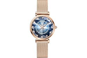 SHENGKE Kreative Simplicity Damen-Armbanduhr mit Sternen Netzband, Elegant, Damenarmbanduhr Business Armbanduhr