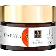 Good Vibes Papaya Glow Face Mask, 50 g Deep Pore Cleansing Moisturizing Face Mask For All Skin Types, Helps Reduce Wrinkles & Signs Of Ageing, No Parabens & Sulphates