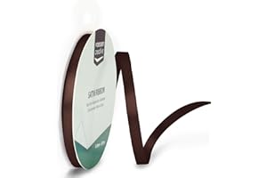 VAESSEN CREATIVE Iris Ohyama Ribbon Lyon Wired Nastro di Raso, Marrone, 6 mm x 10 m