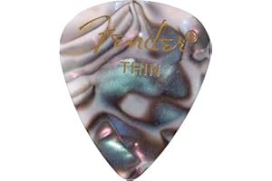 Fender 351 Classic Celluloid Picks 12-Pack (Couleurs assorties) Abalone (Thin) - Lot de 12 médiators