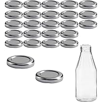 OFFSCH 100 Stück Druckverschlüsse - Flaschen Dichtungen Glasdeckel Dichtringe