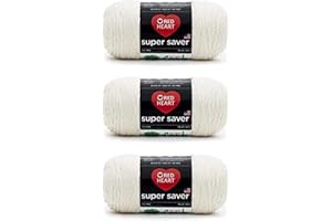 Red Heart Super Saver Pack of 3 - Aran - 7oz/198g - Acrylic - 4 Medium (Worsted) - 364 Yards - Knitting, Crocheting, Crafts & Amigurumi