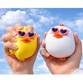 LRS STORE Tavuk Squishy Civciv Stres Topu, Yumuşak Sıkılabilir Oyuncak, Sarı-Beyaz, 1 Adet lrs1234424