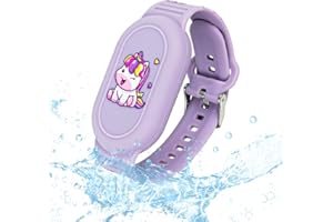 Ainiv Púrpura Pulsera para Galaxy SmartTag 2, Dibujos Animados Silicona Correa para Smart Tag 2, Impermeable Funda Protectora de Pulsera Compatible con Samsung Smarttag 2 para Niños y Personas Mayores