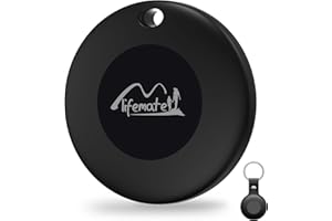 MILI Bluetooth Tracking Tag with Leather Keychain, MFi Certified Key Finder Locator, Luggage Tracker, Works with Find My App iOS Only, Item Finder for Car Keys, Bags, Backpacks, 1-Pack