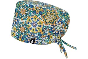 Robin Hat - Cuffia Chirurgica Donna e Uomo, Cuffietta Chirurgica Capelli Lunghi, Cuffie Sala Operatoria Regolabile, Cotone 100% Biodegradabile, Sanitarie, Infermiera, Dentista, Taglia Unica, Alhambra