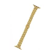 Quse Slim Jubilee Kordon, Apple Watch SE/11/10/9/8/7/6 ile Uyumlu, Kadınlar i&ccedil;in İnce &Ccedil;elik, 46mm/45mm/44mm, Series 10 42mm/4
