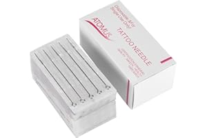 ATOMUS 100 sztuk jednorazowych igieł do tatuażu, mieszane 3RL 5RL 7RL 9RL 3RS 5RS 7RS 9RS 5M1 7M1 sterylizowane igły ze stali nierdzewnej zestaw do Liner i Shader Tattoo akcesoria