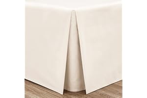 Catherine Lansfield Leicht zu bügelndes Perkal-Volant-Bettlaken, cremefarben, Doppelbett