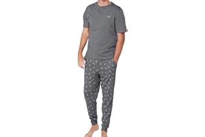 The Essentials Wardrobe Mens Pyjamas Pjs Nightwear Short Sleeve Set Loungewear 100% Cotton Size S-4XL